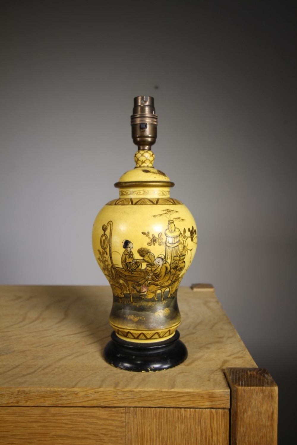 English Antique Chinoiserie Table Lamp – Rewired