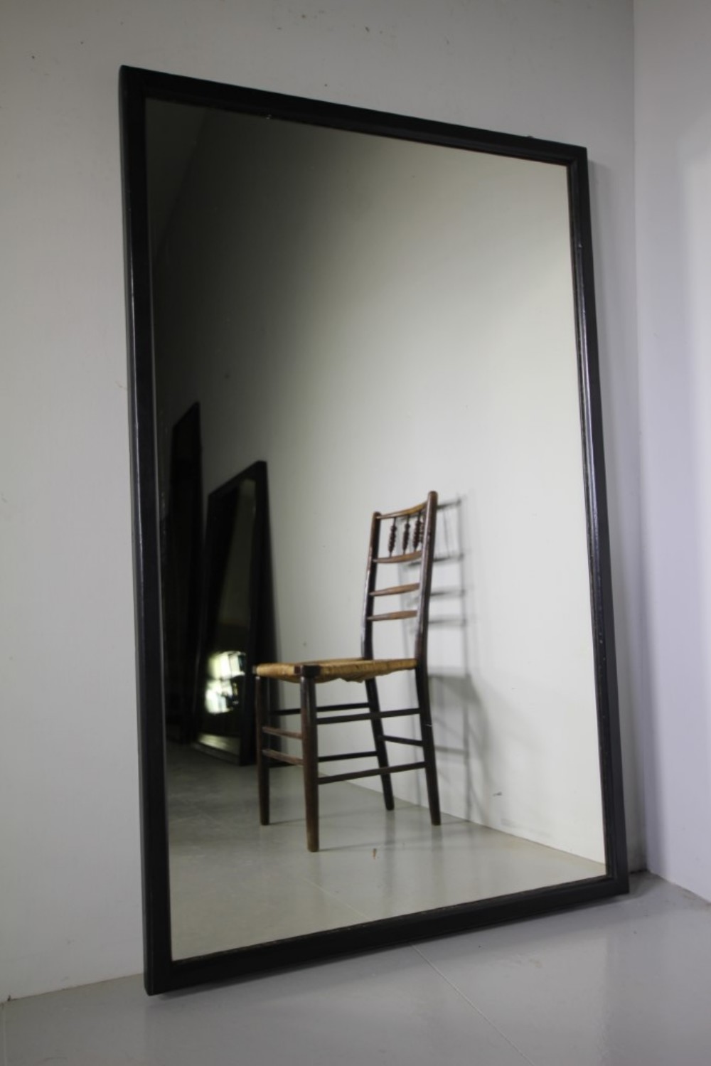 19th Century Antique Ebonised Shop Mirror
