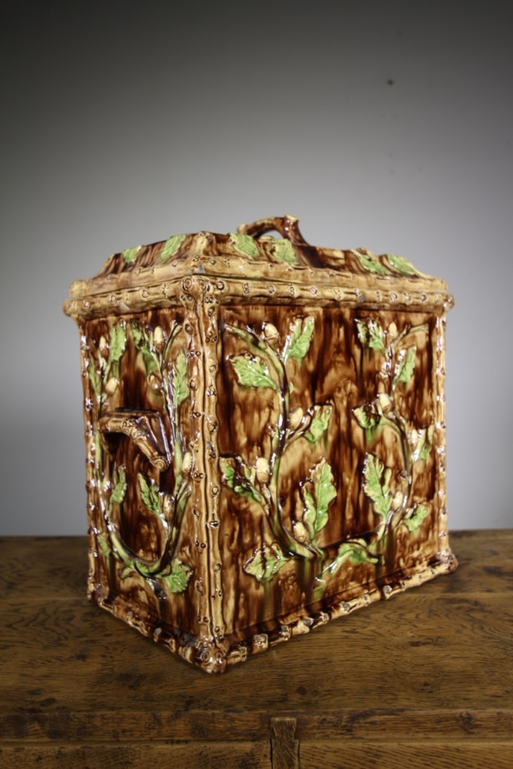 
Rare Large Size 19th Century Antique Slip Glazed Bread Bin