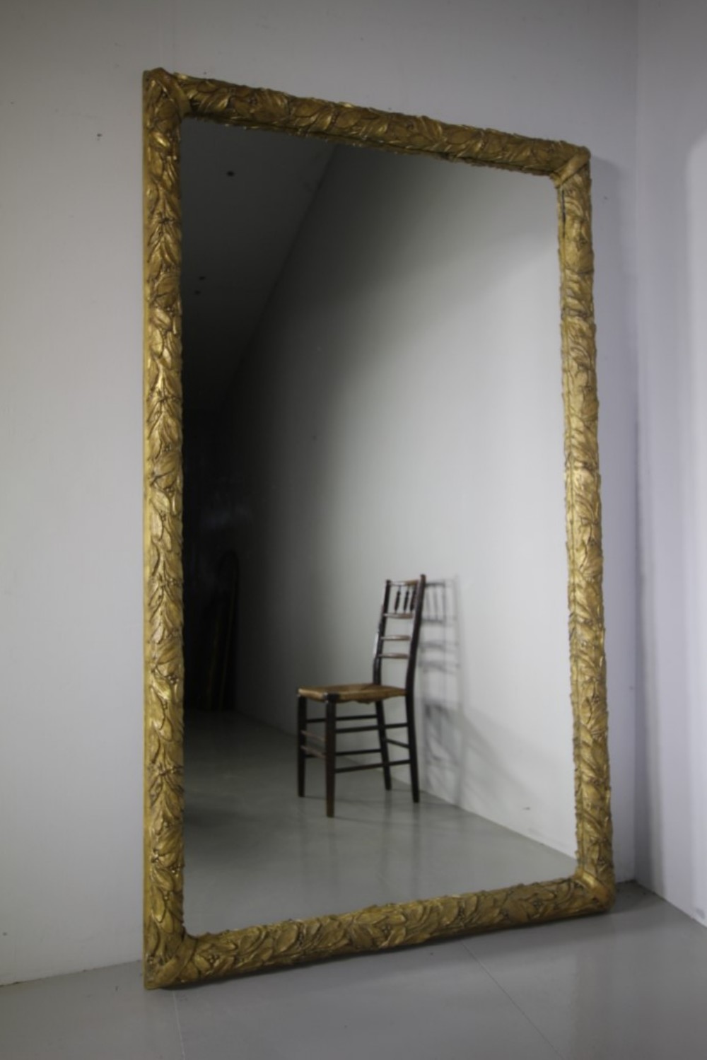 Huge English 19th Century Antique Gilt Mirror