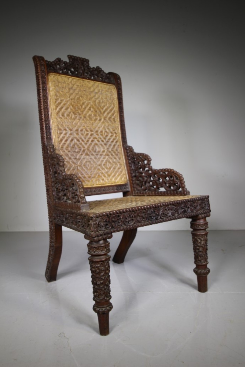 
Beautiful 19th Century Burmese Antique Armchair
