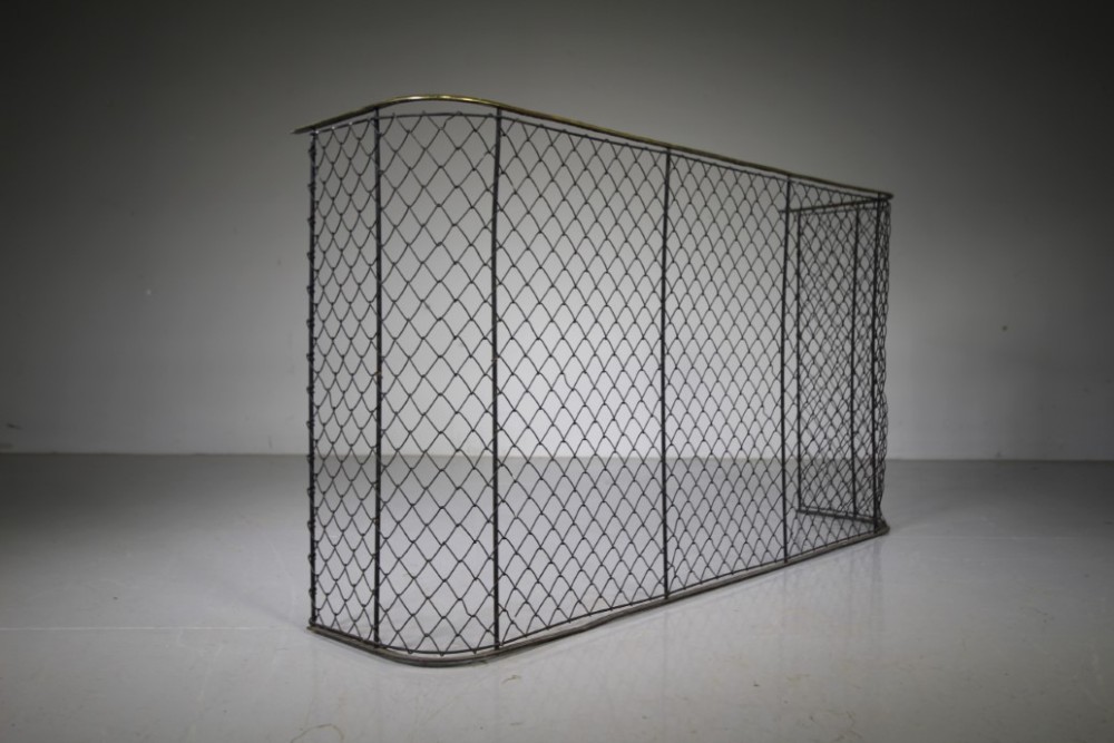 Large English Antique Wire Work Fire Guard
