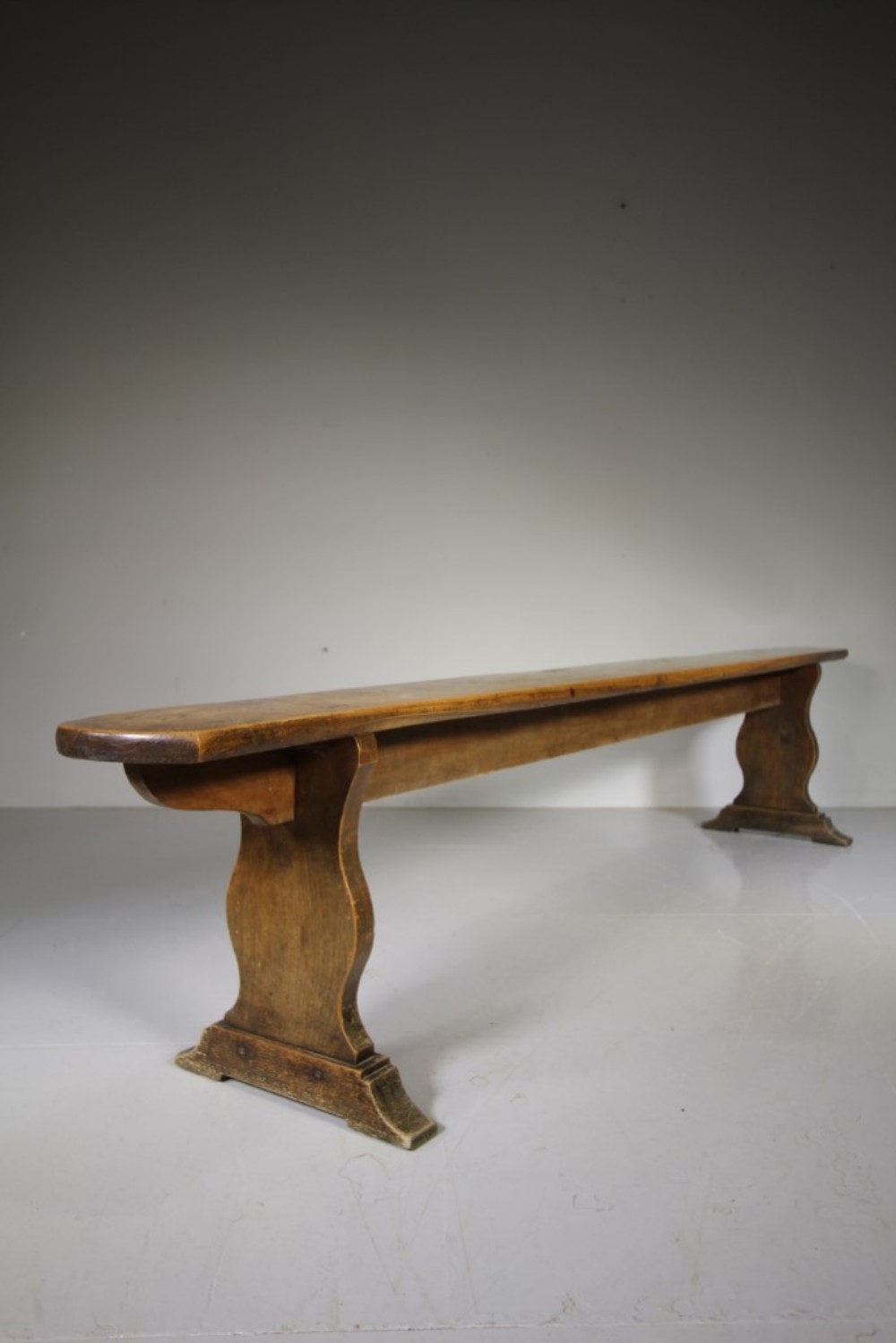 Long Georgian Antique Ash Bench Seat
