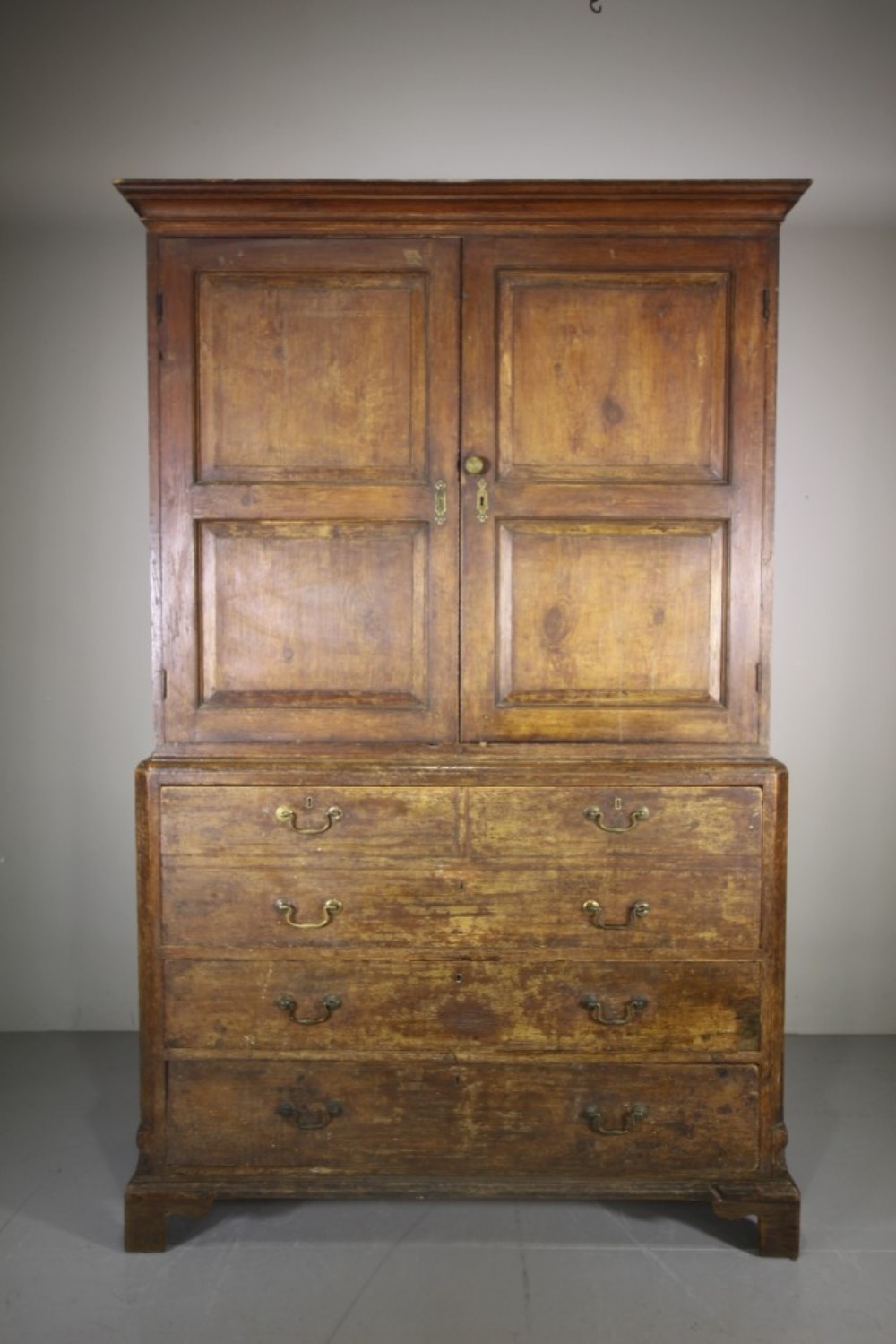
Georgian Westmoreland Antique Painted pine Linen Press Cupboard