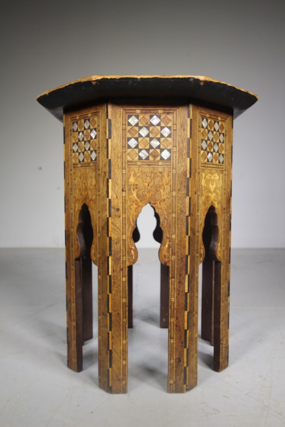 19th Century Antique Moorish Inlaid Side Table