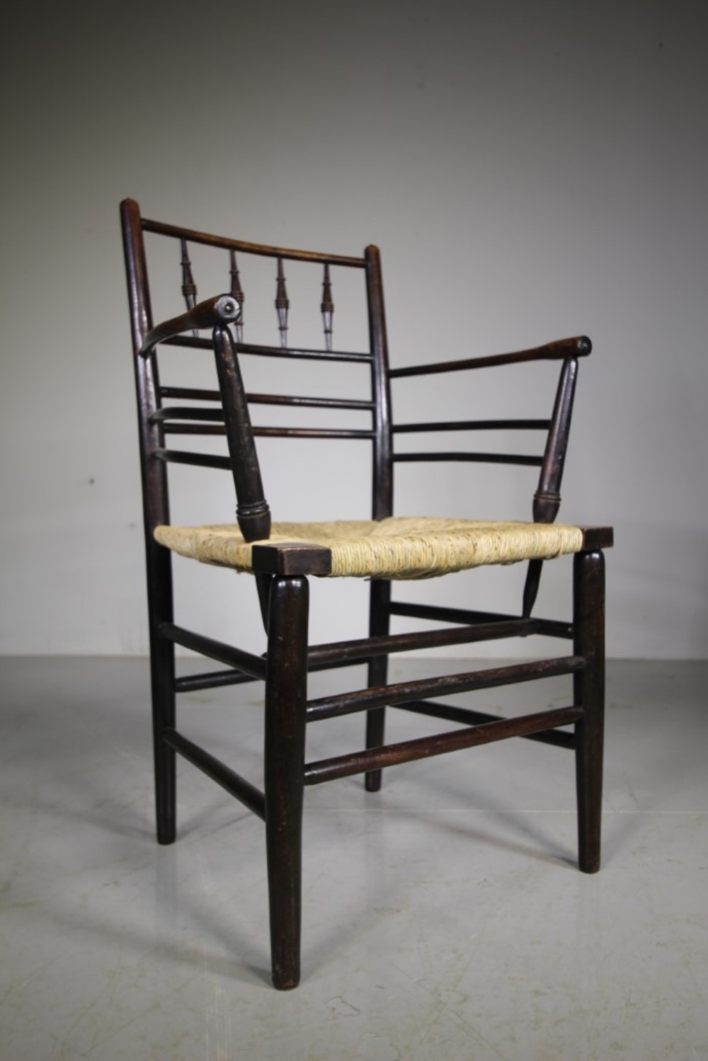 True William Morris Antique Sussex Armchair 