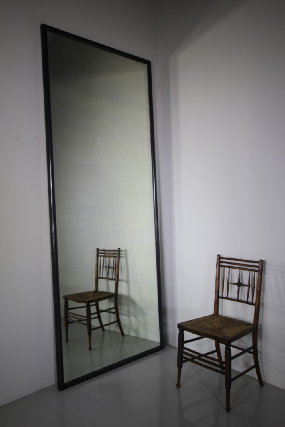Huge English 19th Century Antique Outfitters Mirror