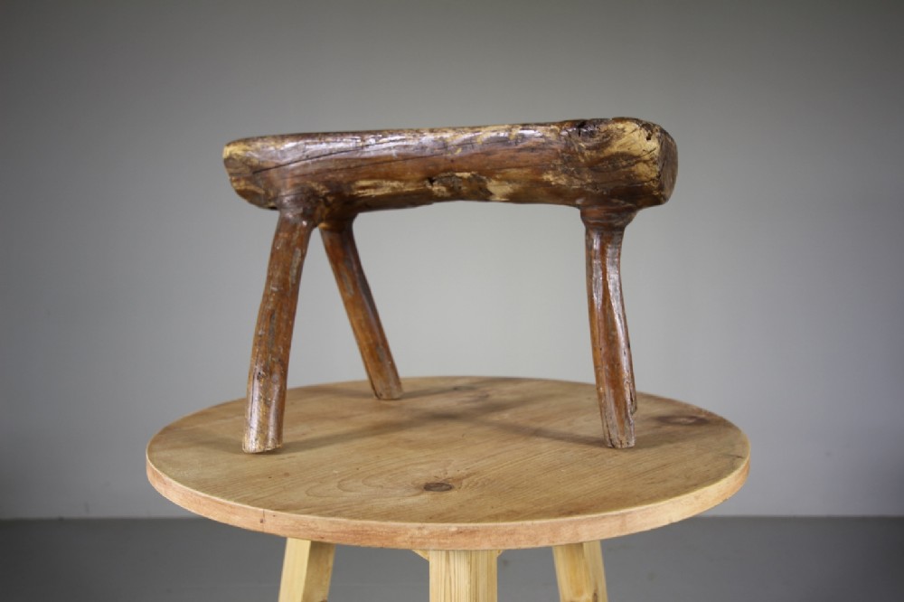 18th Century Primitive Antique Branch Stool