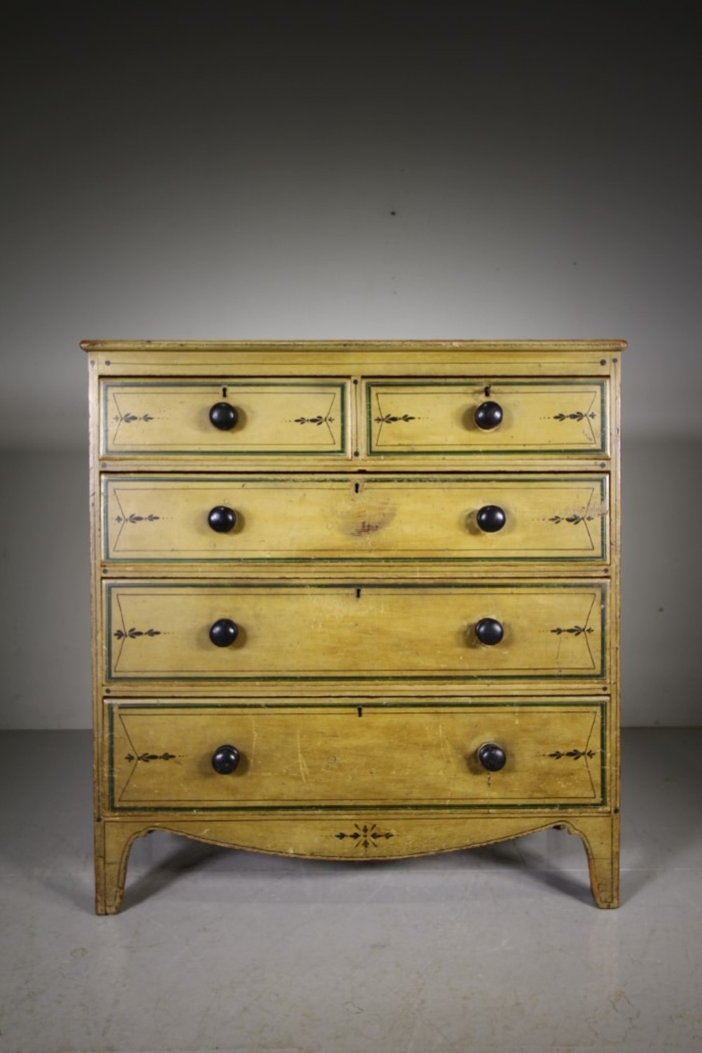 
Regency Original Painted Pine Antique Chest of Drawers