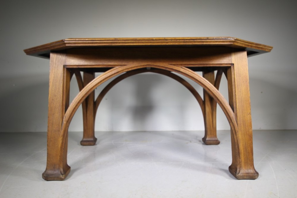 Large English 19th Century Antique Oak Table 