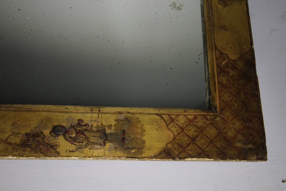 English Antique Chinoiserie Decorated Wall Mirror
 View IX
