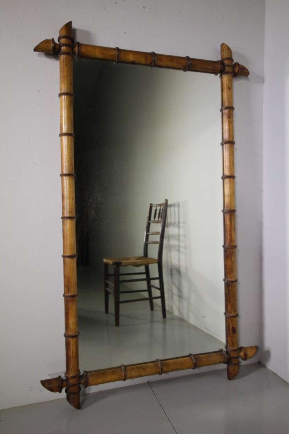 Quality Large Simulated Bamboo Antique Mirror – Original Plate