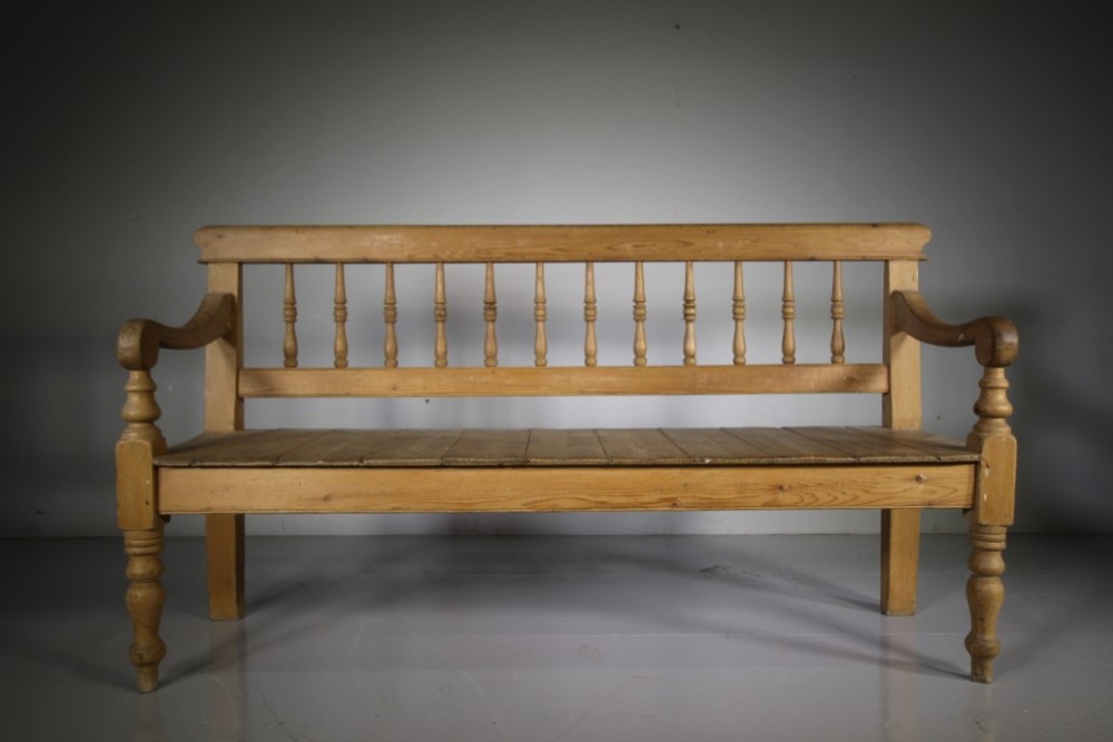 Cumbrian 19th Century Antique Pine Bench Seat