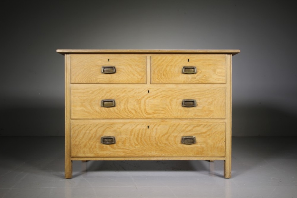 Heals Edwardian Antique Oak Chest of Drawers – Stamped