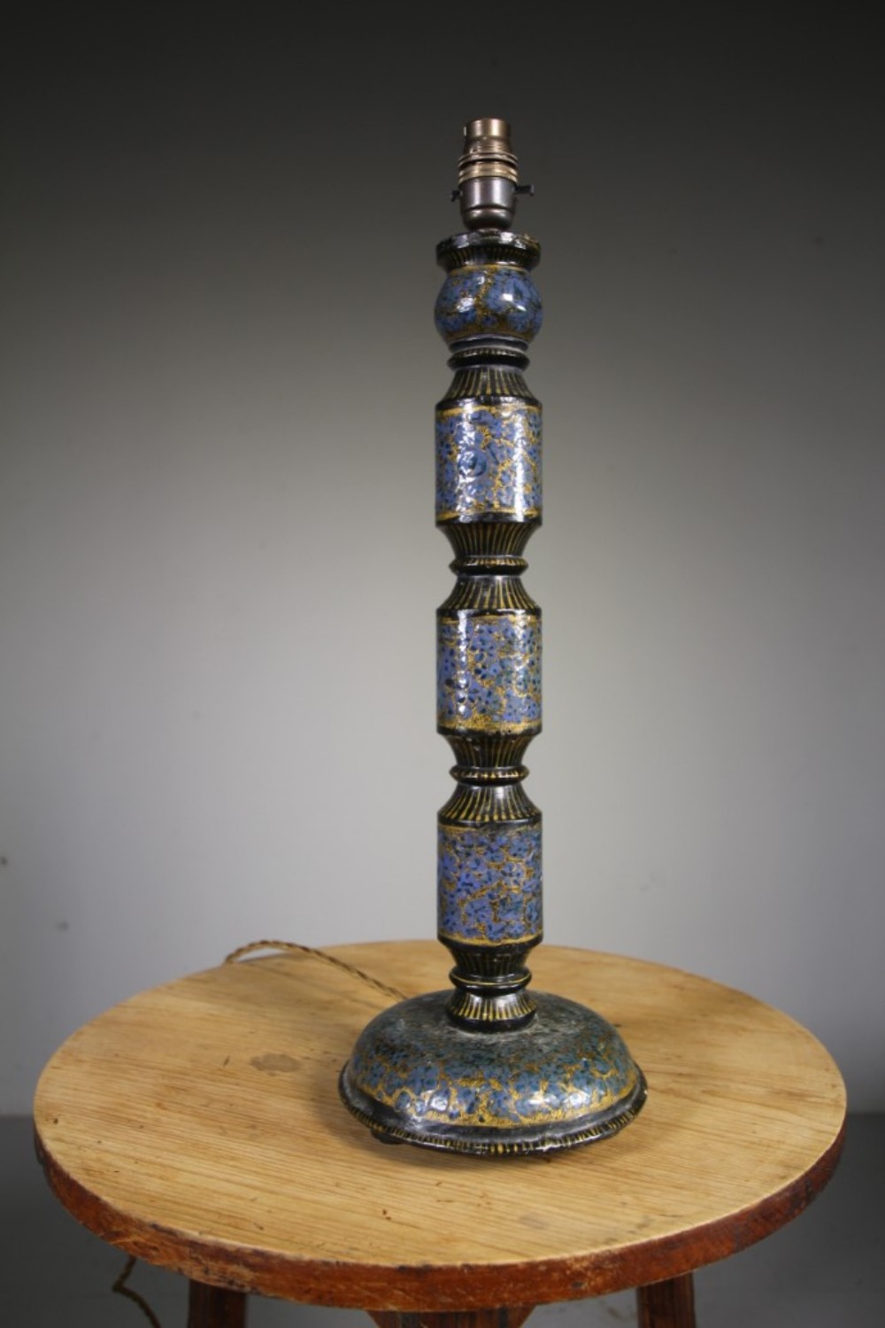 Tall 1920’s Kashmiri Table Lamp – Re-wired