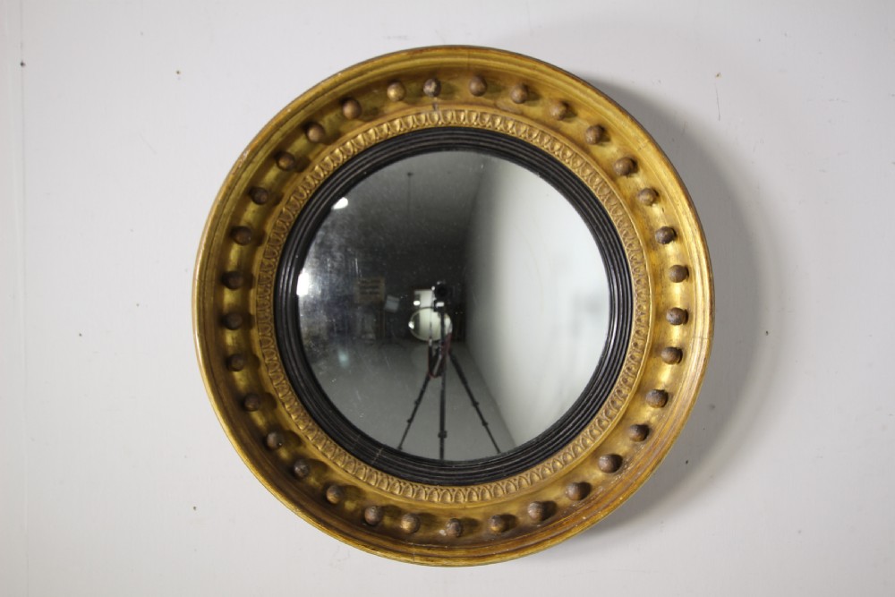 
Regency Antique Gilt Convex Wall Mirror – Good Size