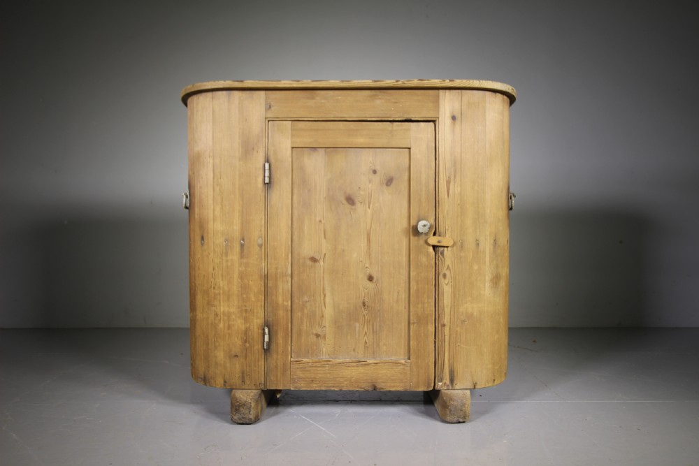 English 19th Century Antique Pine Huffer Cupboard