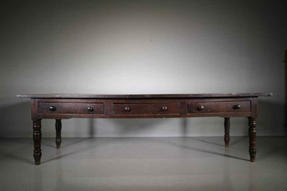 Fabulous Georgian Antique Period Oak Kitchen Table – Turnover Top
