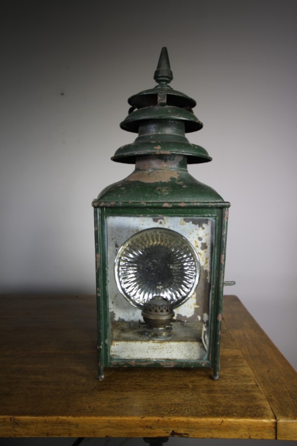 
English 19th Century Antique Toleware Wall Lantern – rewired