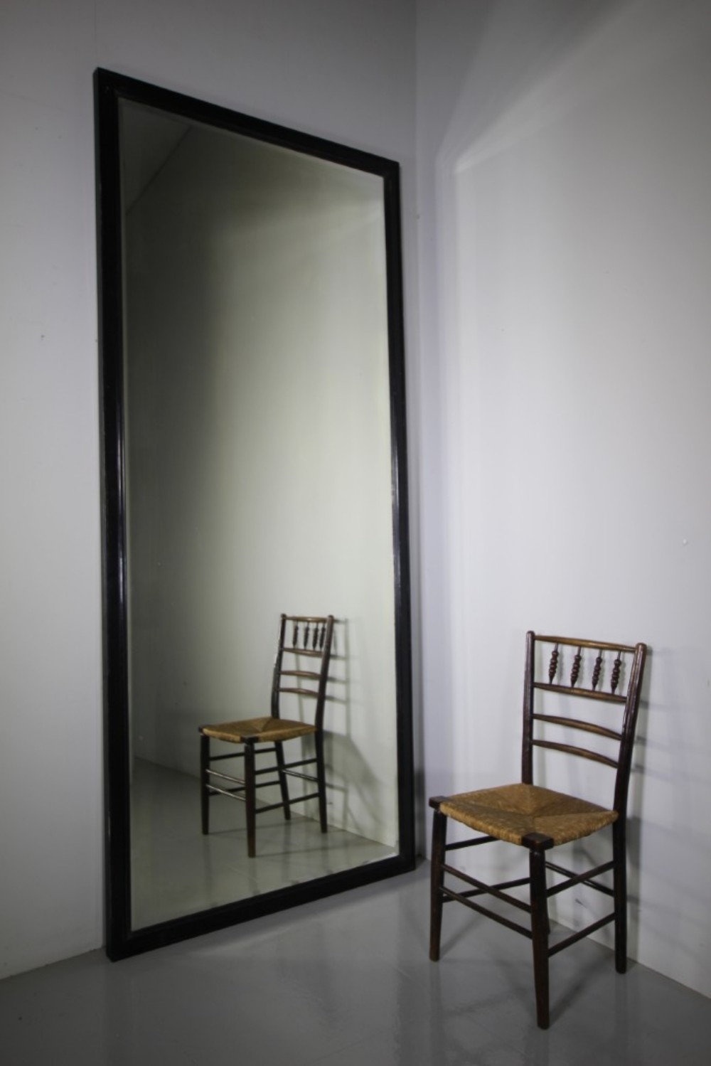 Massive English 19th Century Antique Outfitters Mirror 