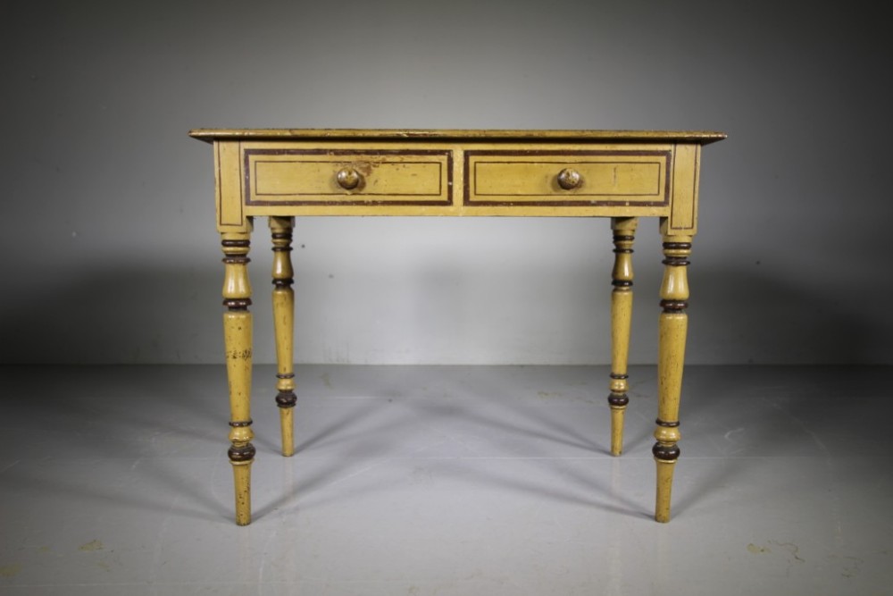 English Original Painted Pine Antique Side Table