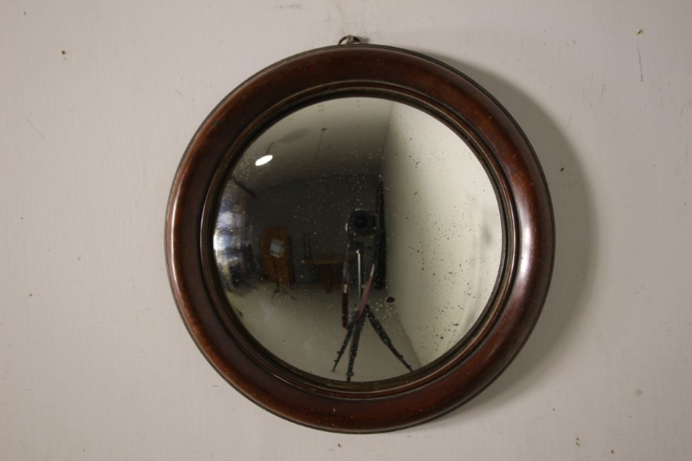 

English Georgian Antique Convex Wall Mirror