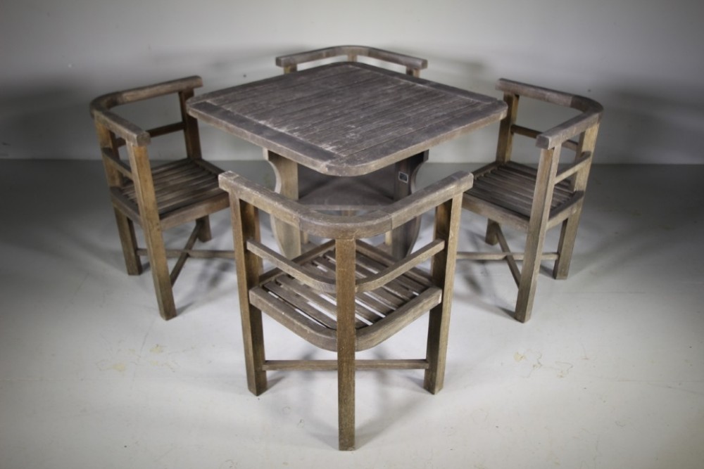 

Super Quality Heals Teak Edwardian Antique Garden Dining Table & Chairs
