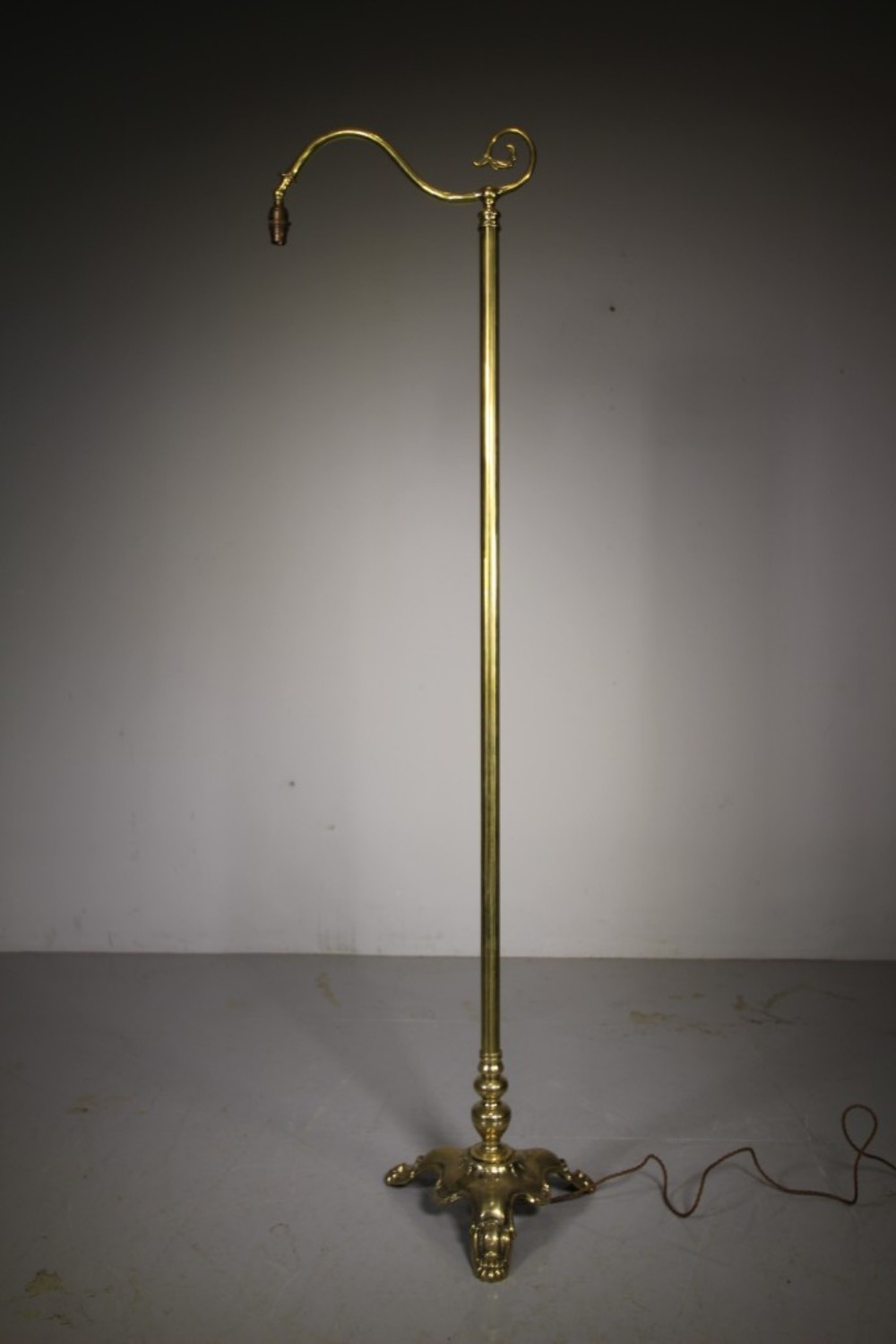 English Edwardian Antique Floor Lamp – Rewired 