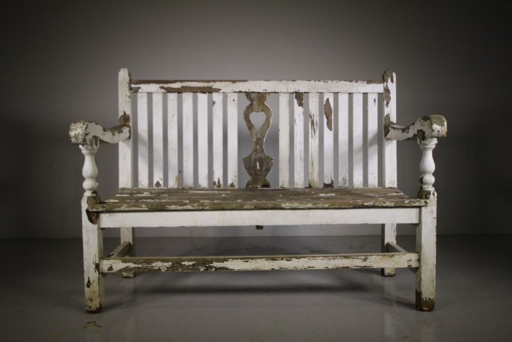 Rare 19th Century Antique Garden Bench by J.P.White