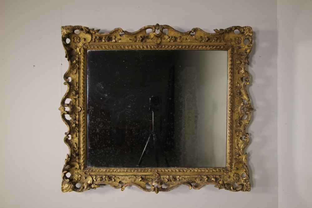 Large Georgian Antique Carved & Gilt Wall Mirror
