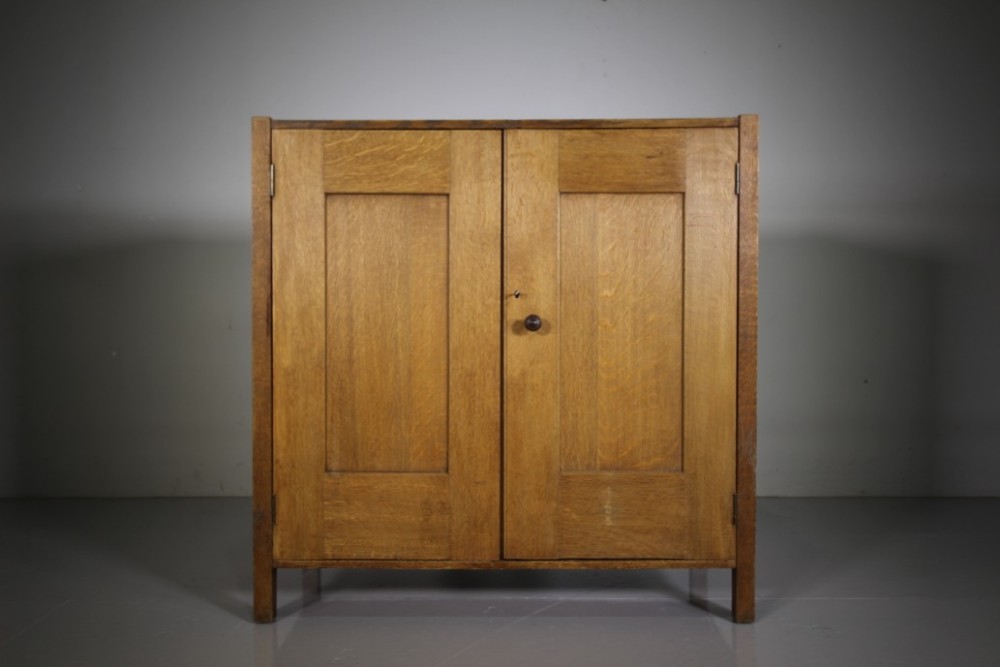 Edwardian Antique Heals Letchworth Oak Nursery Cupboard