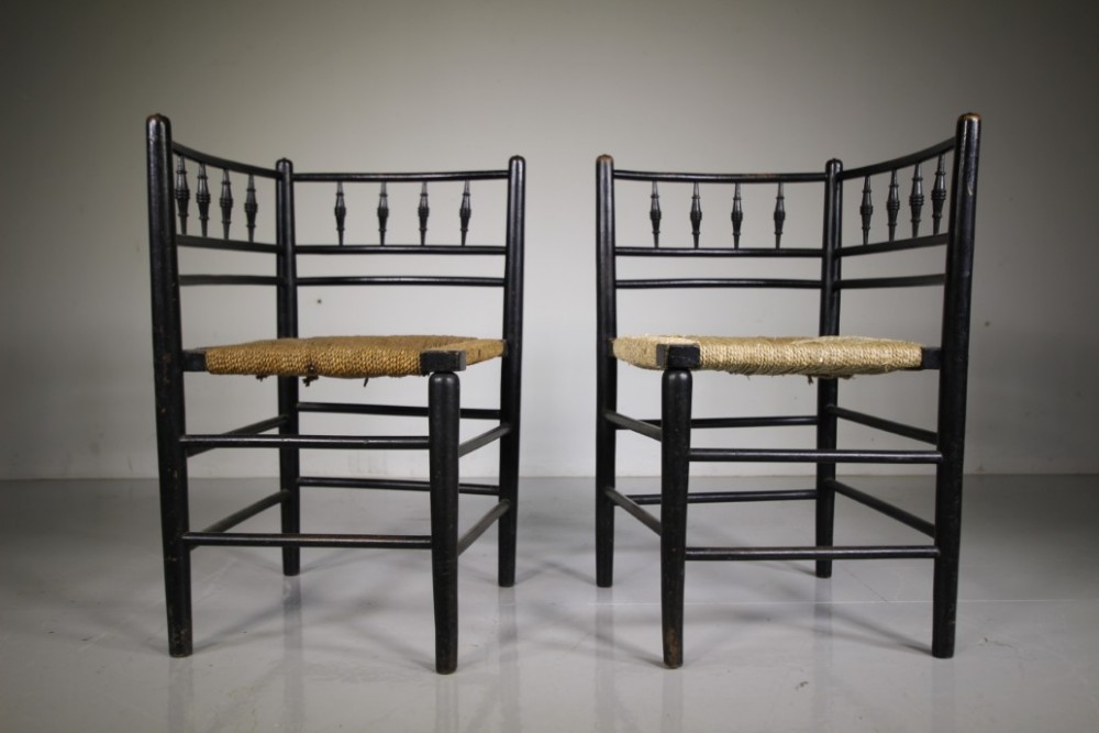 
Pair of William Morris Antique Side Chairs