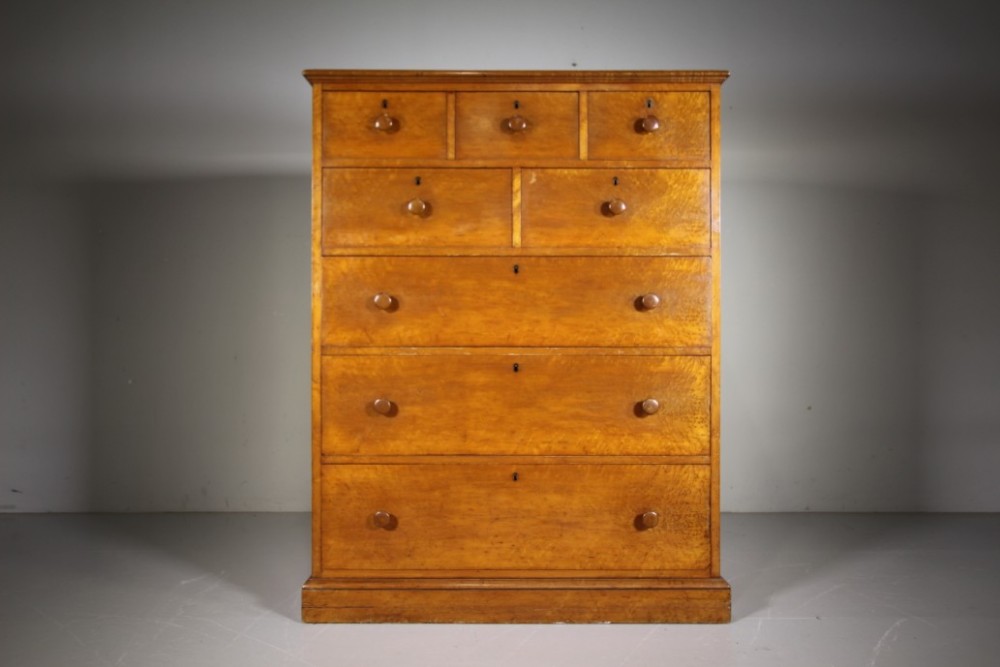 Tall 19th Century Gillows Antique Maple Chest of Drawers – Stamped