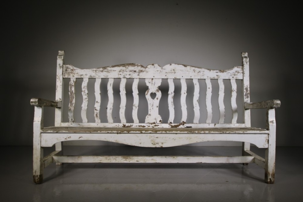 
Large English 19th Century Antique J.P. White Garden Bench