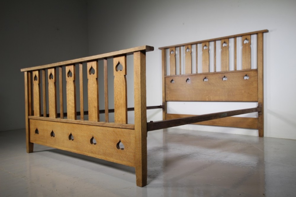 Very Rare Heals St.Ives Antique Oak Double Bed 