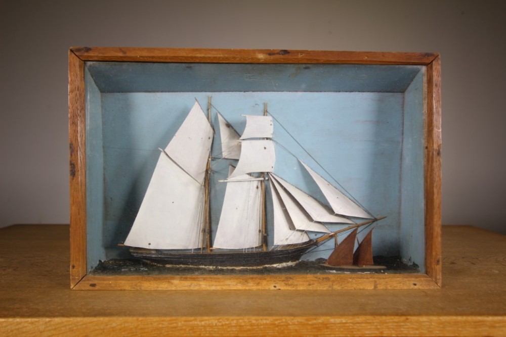 Welsh 19th Century Antique Ship Diorama