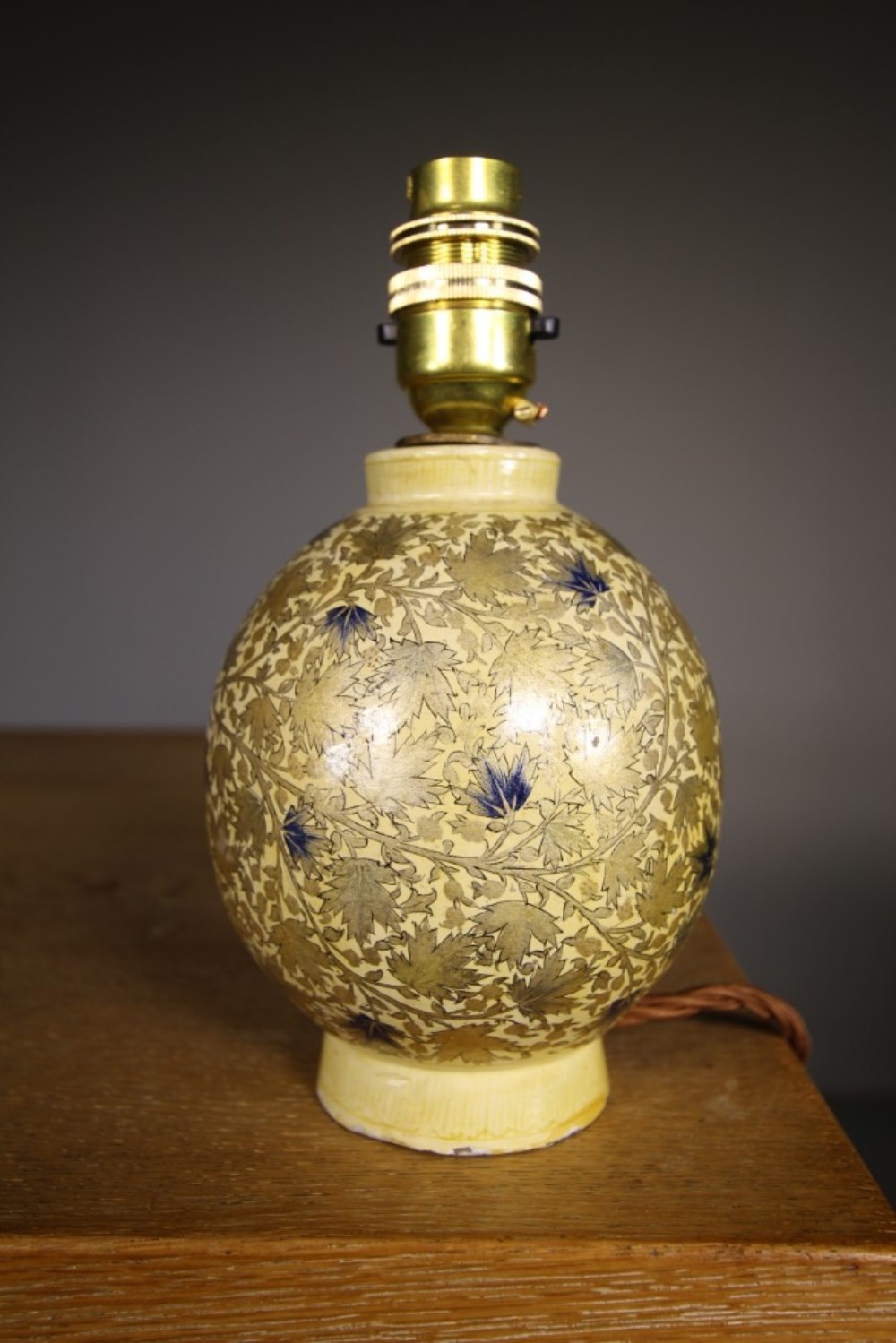 1920's Oval Kashmiri Table Lamp