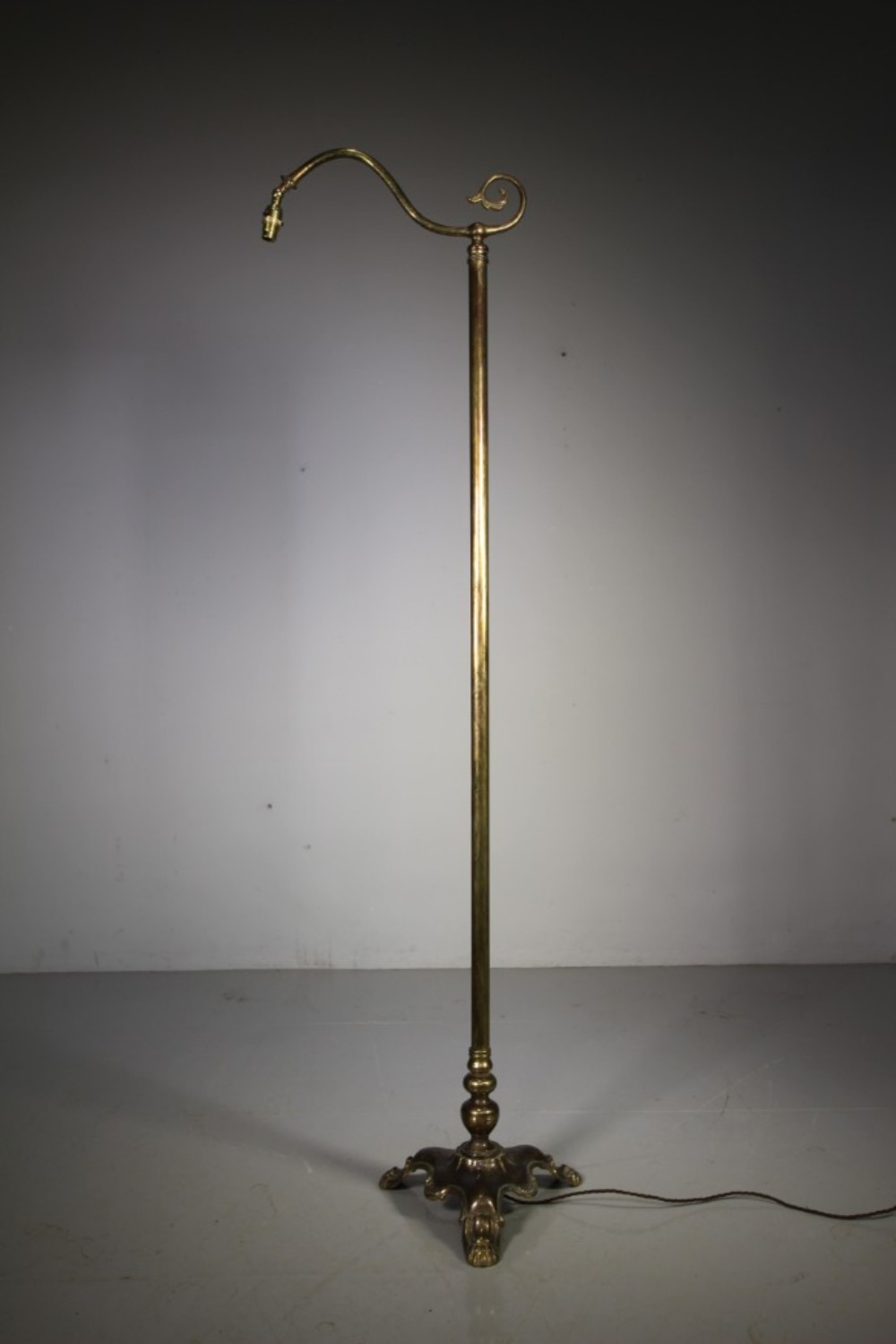 English Edwardian Antique Floor Lamp – Rewired 