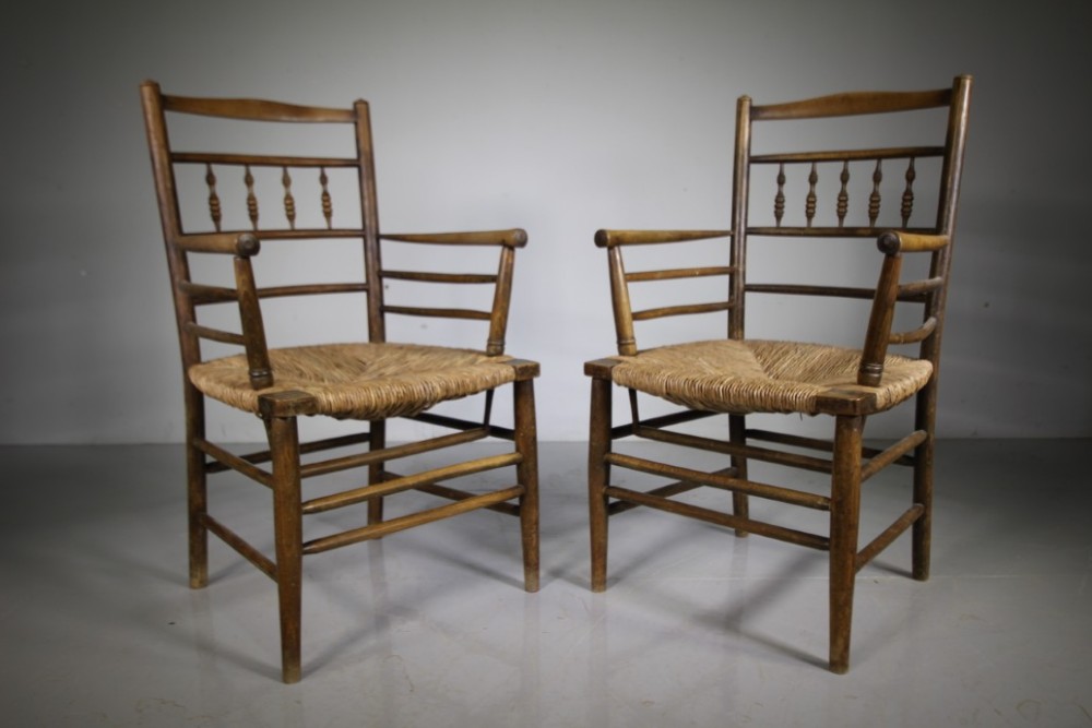 Pair of Morris & Co Antique Sussex Armchairs 