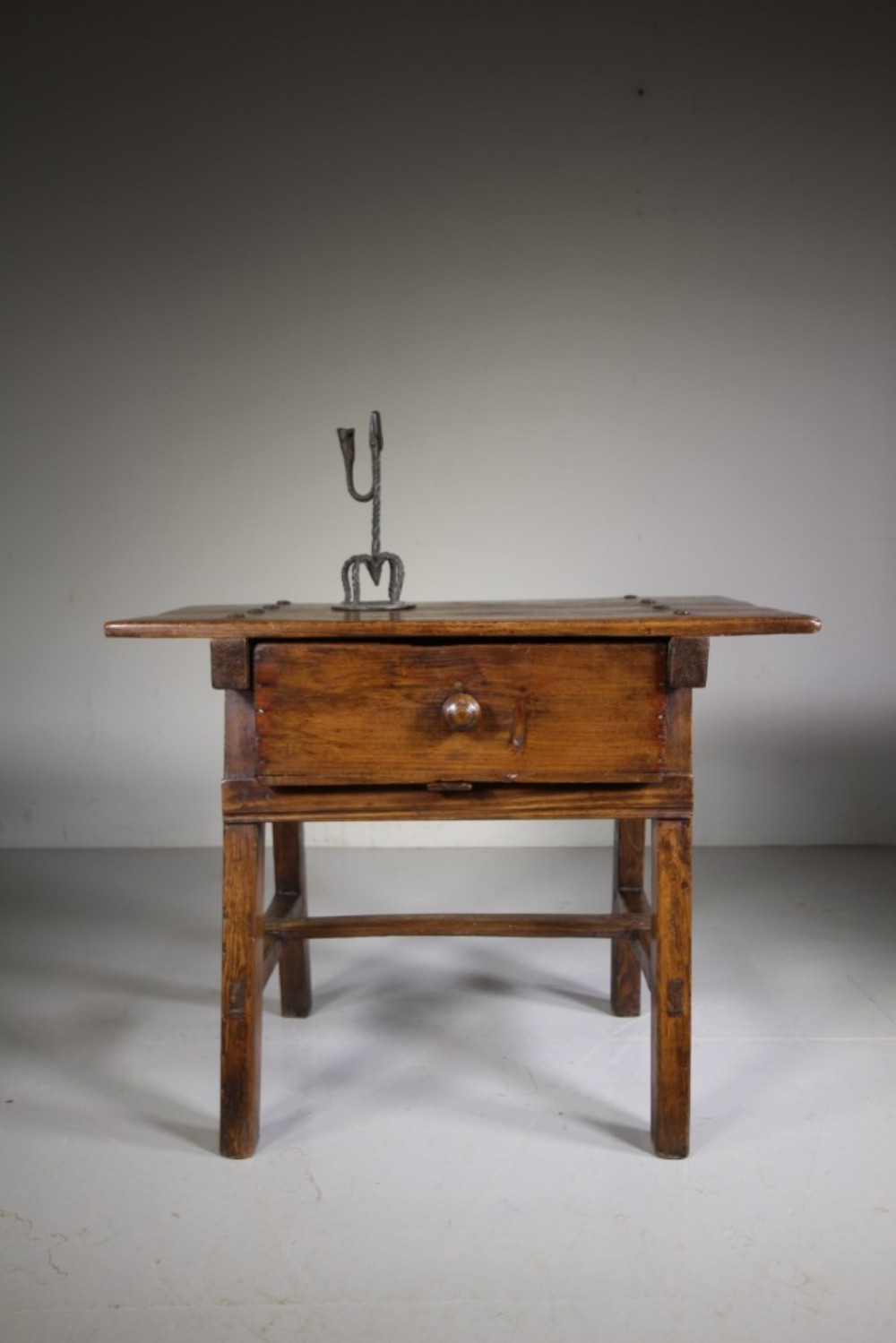 19th Century Spanish Antique Country Side Table 
