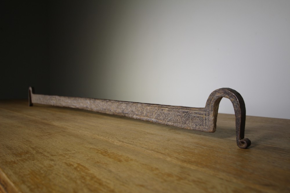 Extremely Rare Mediaeval Antique Iron Door Bracing Bar
