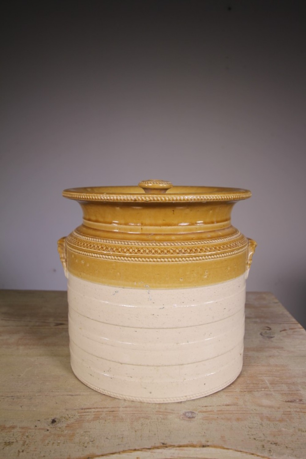 
Large Scottish Earthenware Antique Lidded Storage Jar