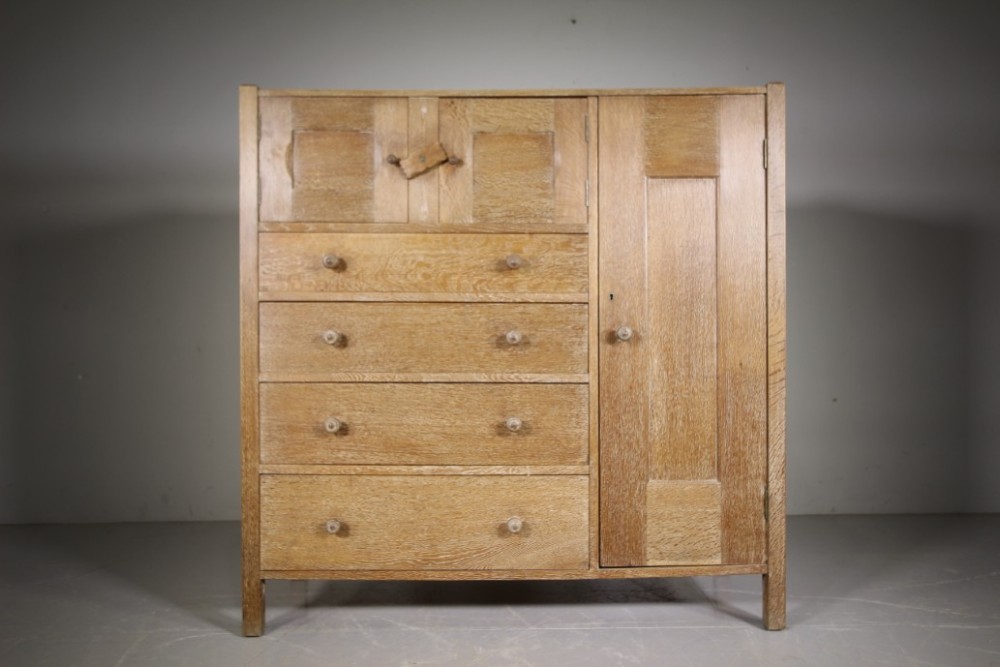 Rare Heals Letchworth Antique Oak Nursery Cupboard