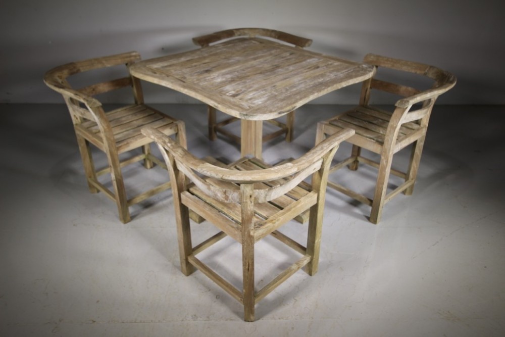 Rare Lister 1920’s Teak Garden Dining Set – Most Expensive Model