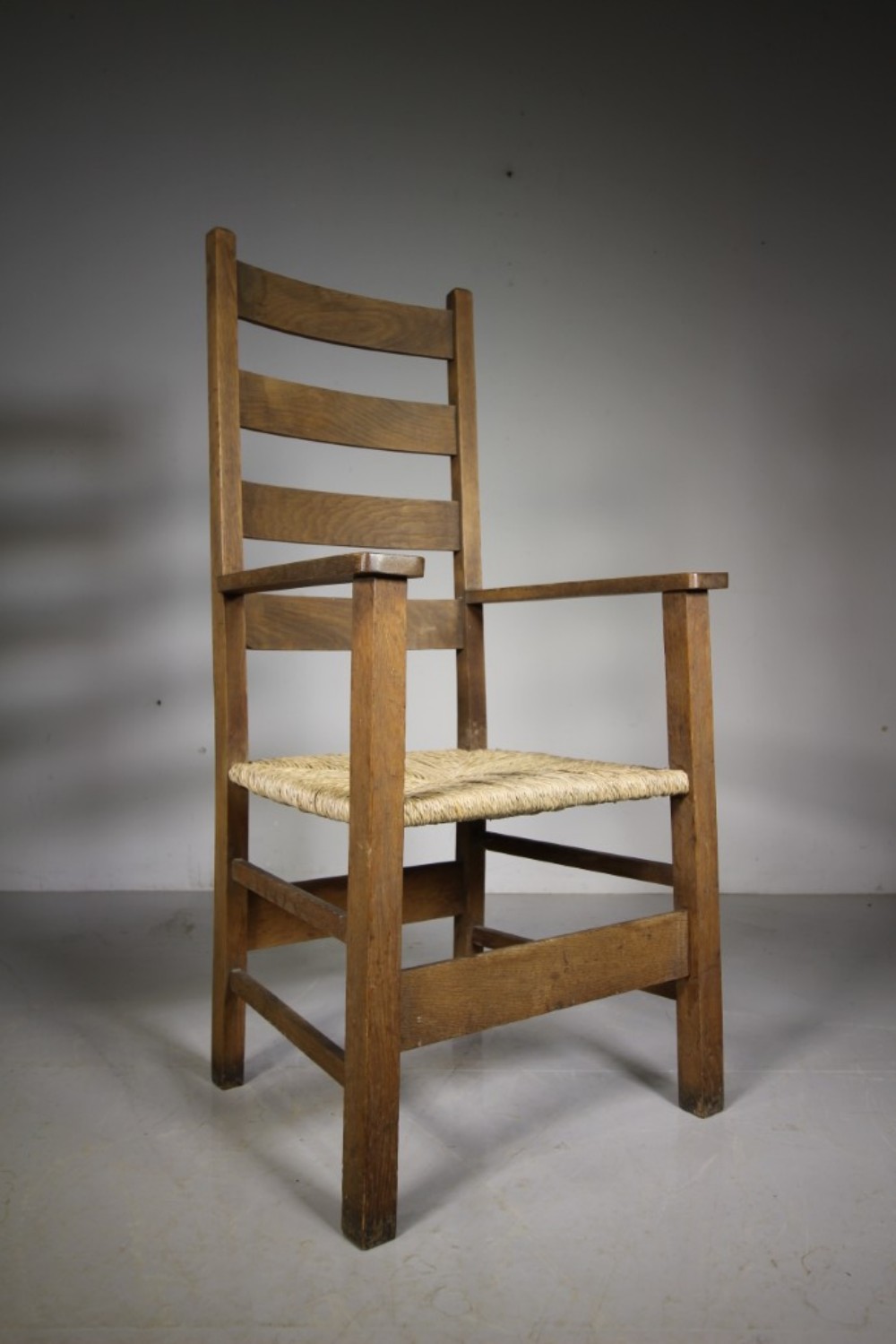 Heals Letchworth Antique Oak Armchair 