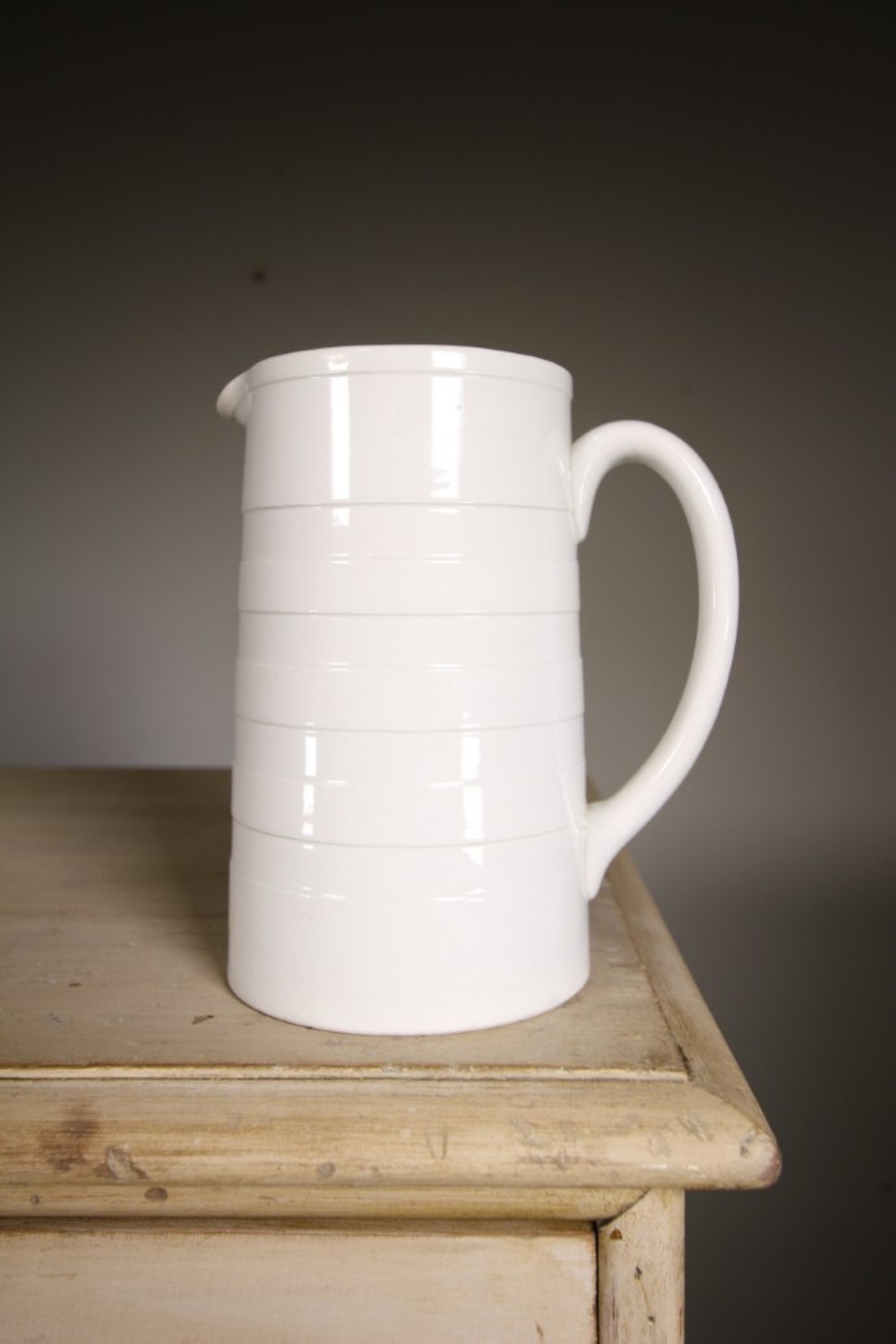 English Edwardian Antique Banded Dairy Jug
