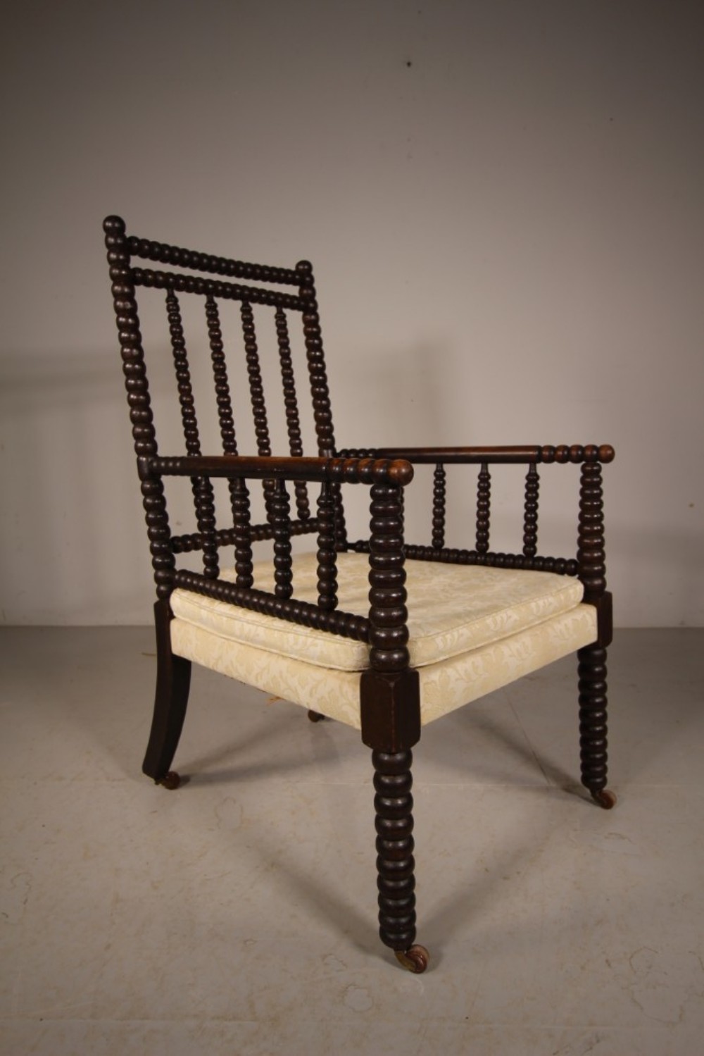 English Regency Antique Bobbin Turned Armchair 