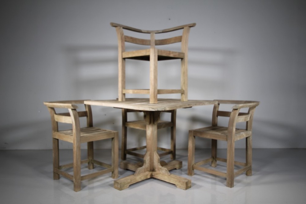 Rare Lister 1920’s Teak Garden Dining Set – Most Expensive Model