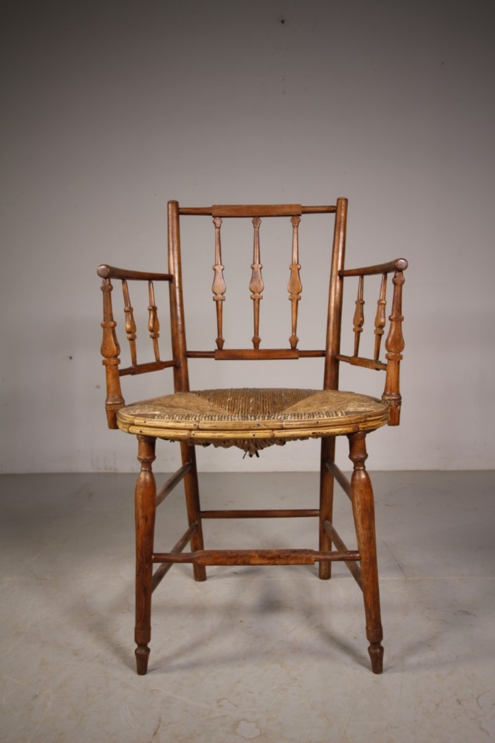 Pretty English Regency Antique Armchair – Unusual Design