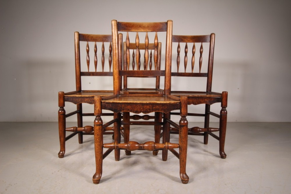 Set of Four Shropshire Country Antique Dining Chairs 